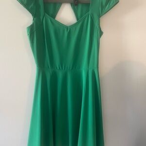 Wish Emerald Green Cap Sleeve Mini Dress